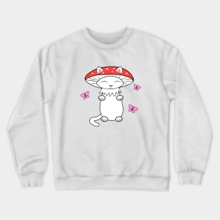 Mushroom cat Crewneck Sweatshirt